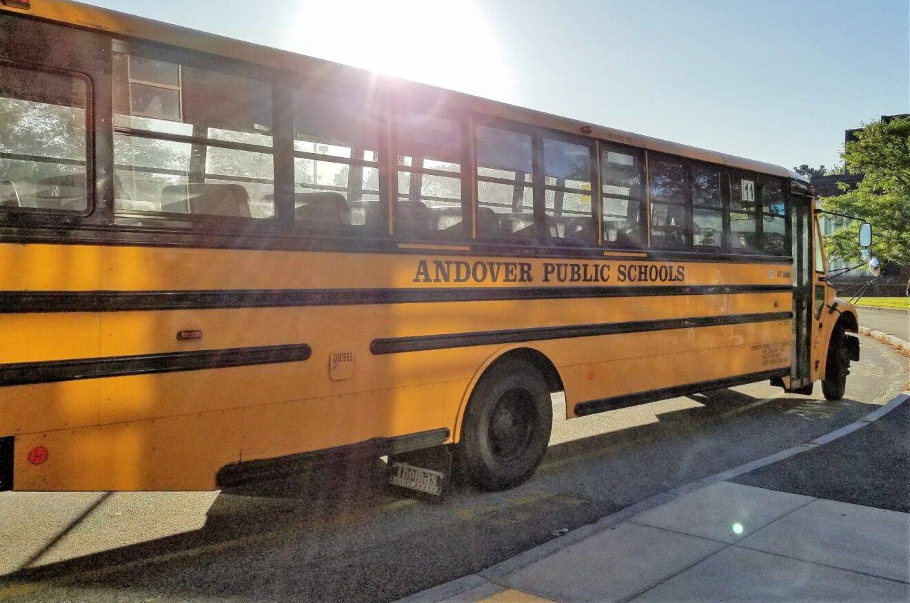 Andover Students Get First Look At Electric School Buses