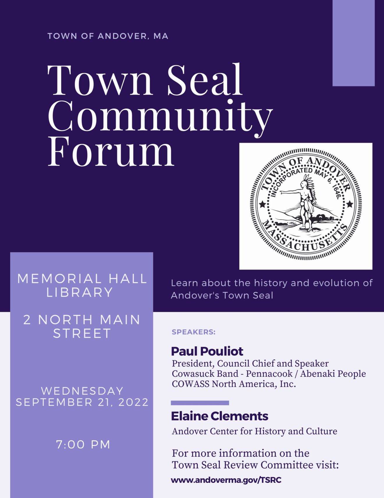 Andover Begins 'Difficult Discussion' On Town Seal
